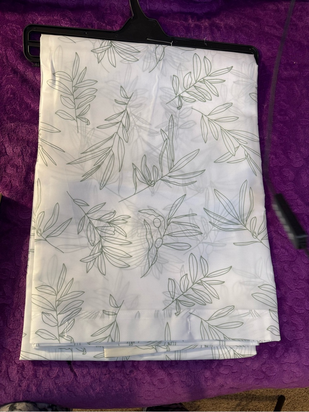 Mainstays Shower Curtain, Hooks, and glass plate - Picture 2 of 6